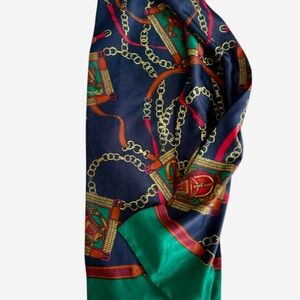 Vintage 80s Scarf 60”x70”